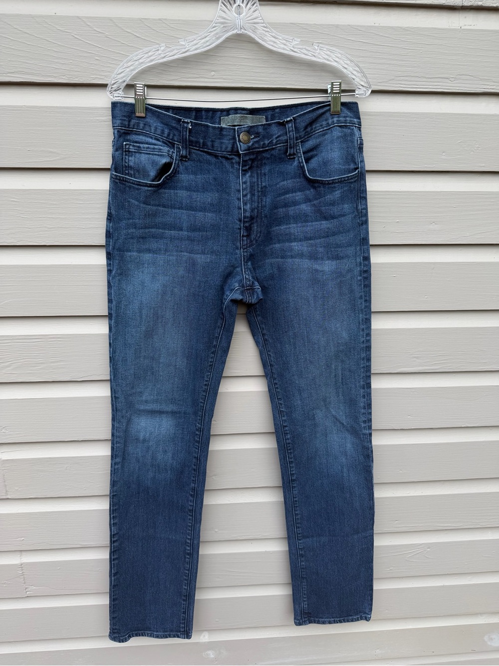 Men's Lucchese Dark Blue Stretch Denim Jeans 33x33